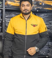 Premium Quality Winter high neck saskin padding jacket - yellow 101